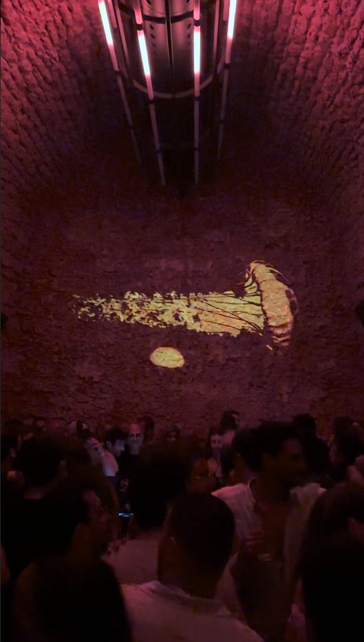 Red dome wash over the crowd