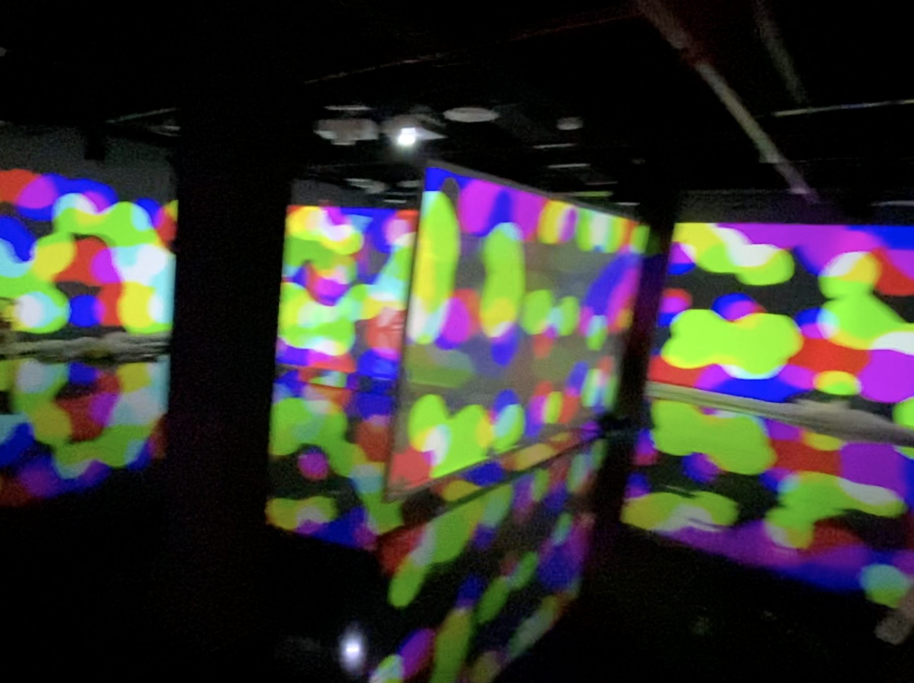 Abstract neon colour fields by Amine Sammakieh