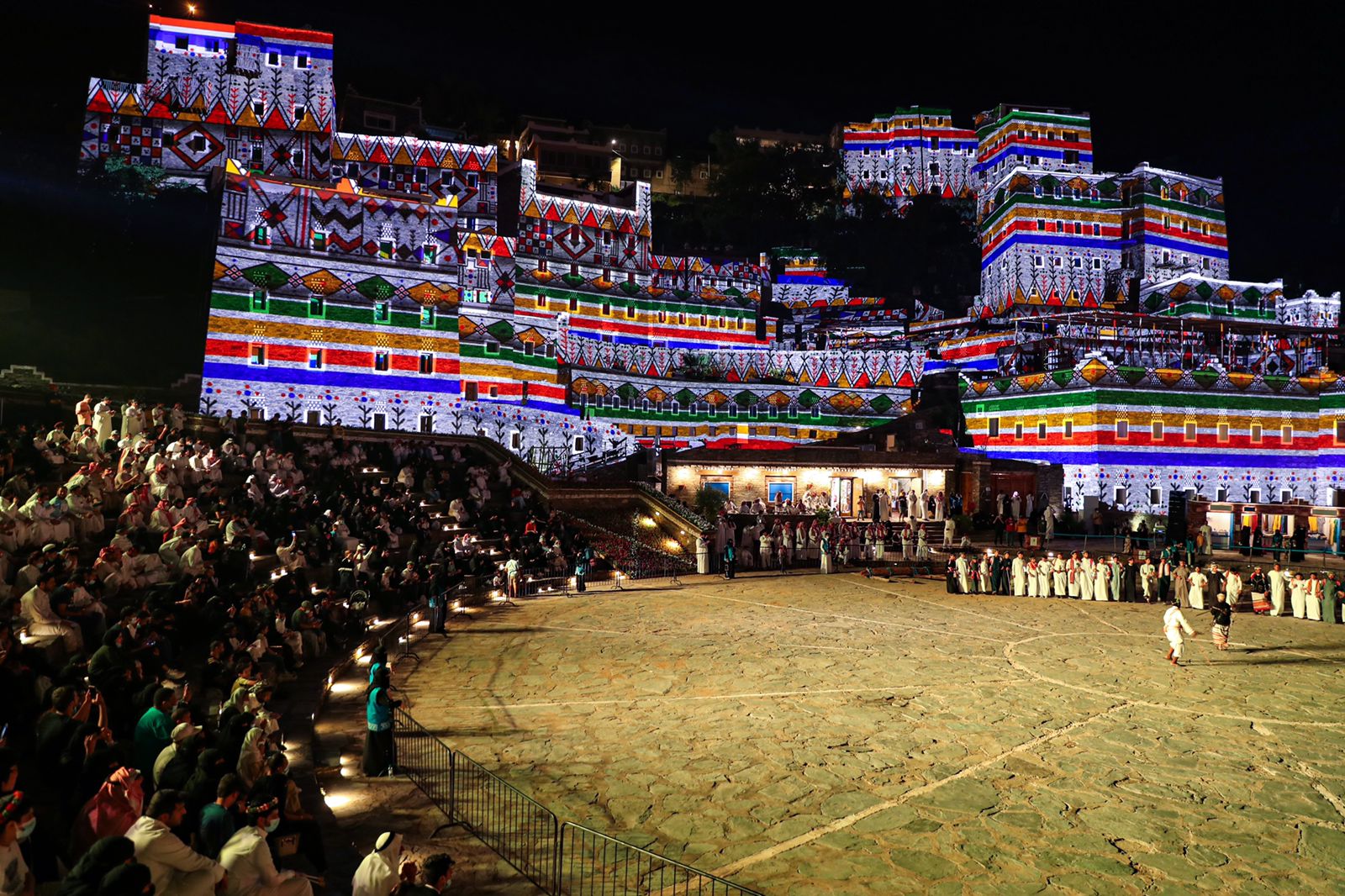 Al-Qatt cue across the full village