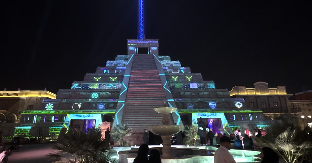 Mexico pyramid mapped in colour