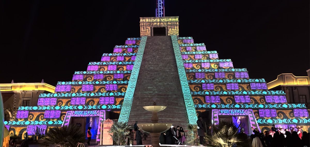 Mexico pyramid projection pattern