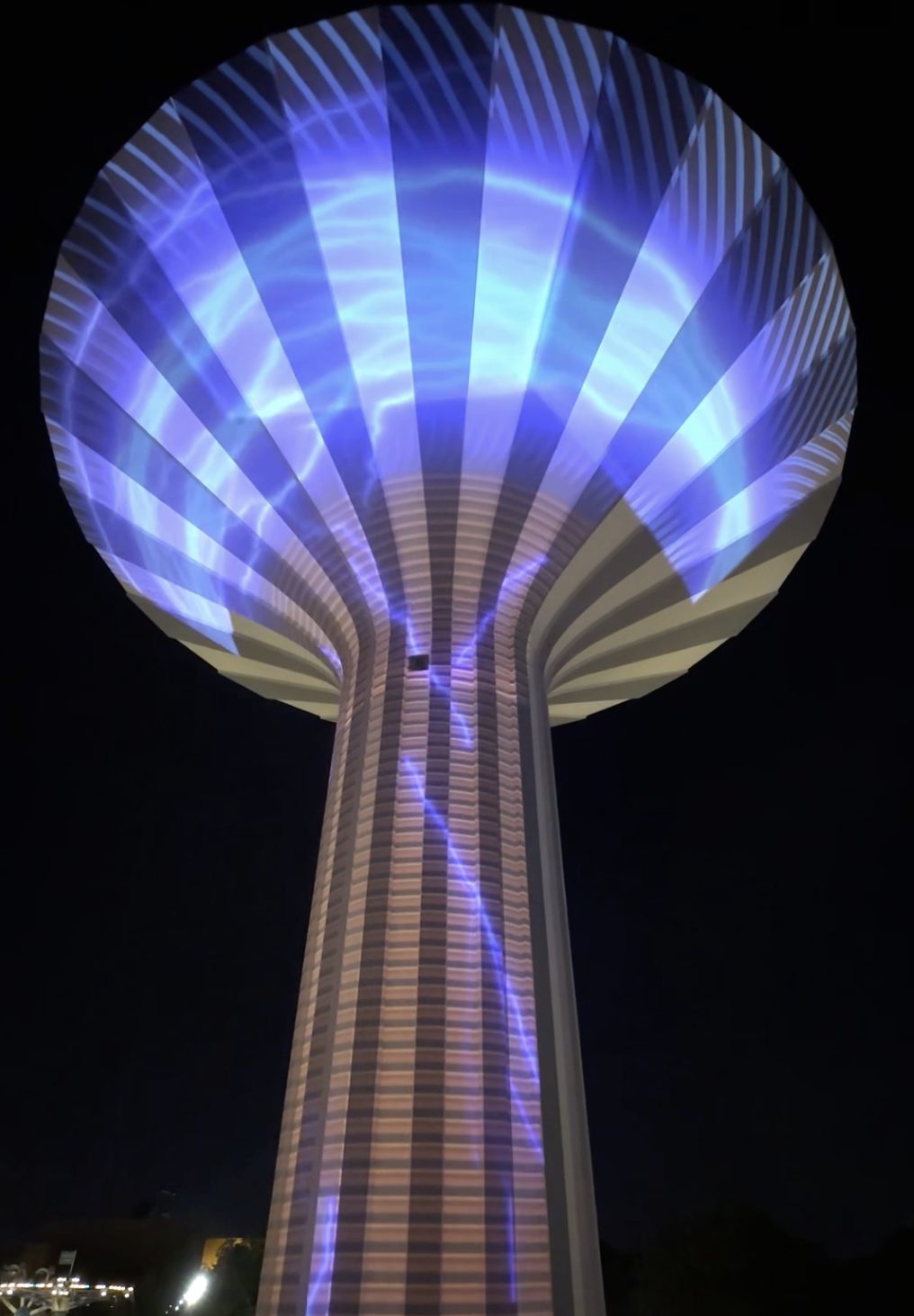 Water tower projection detail