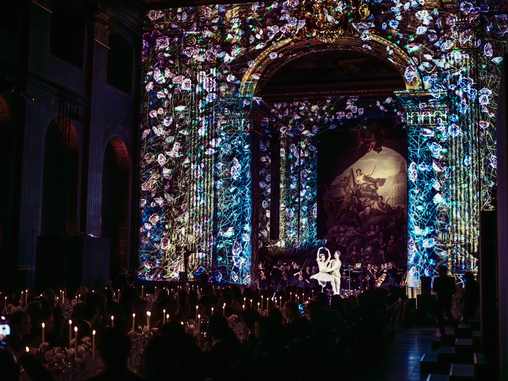 Garden projection over the West Wall arch