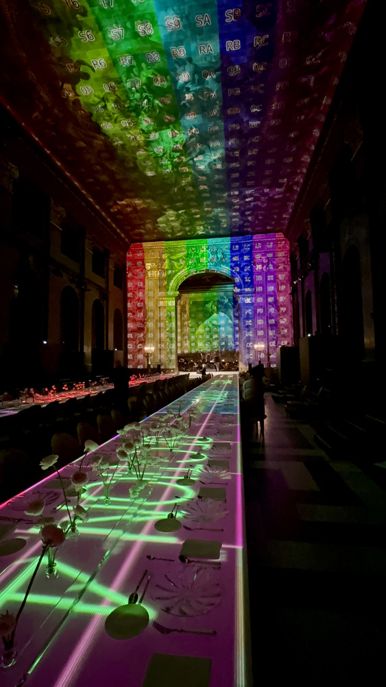 Centre LED runway during install