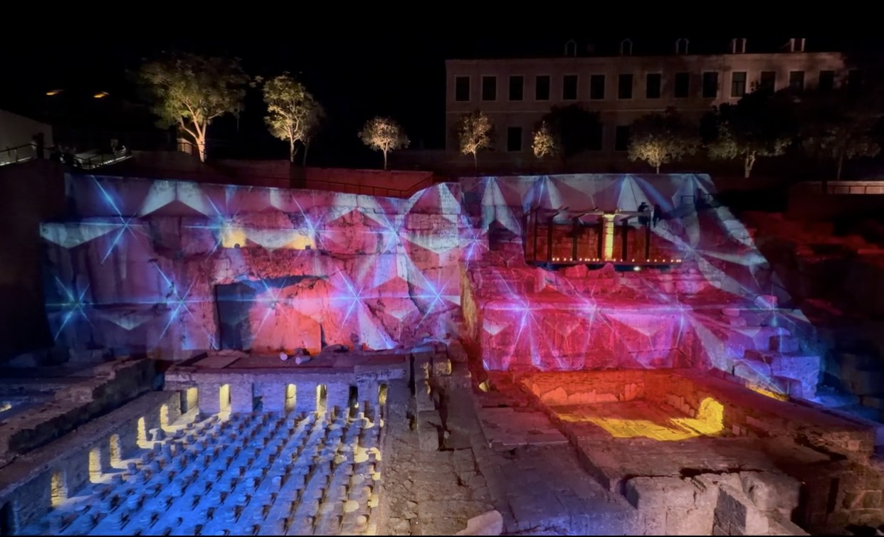 Roman Baths — geometric star projection